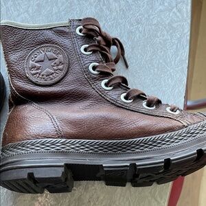 Women’s leather Converse high top sneakers